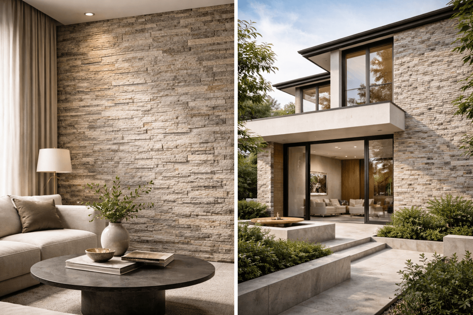 Stone veneer at World of Wood Gwalior